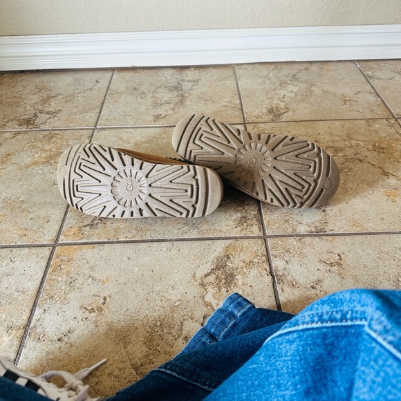 UGG Tan Suede Slip-On Clogs - Picture 6 of 9